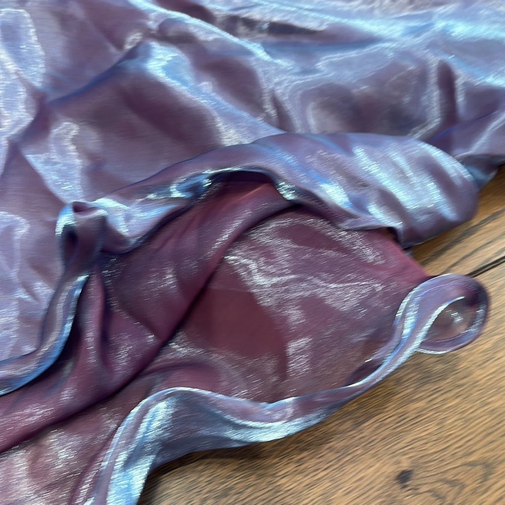 NWT Staud Iridescent Sugarplum Fairy Sheer Bubble Hem Speak Now Party Mini Dress - Picture 3 of 5